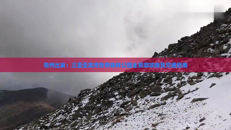 亳州出发：三亚亚龙湾热带森林公园全景游攻略及交通指南