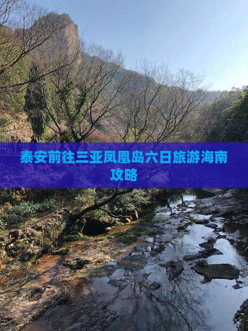 泰安前往三亚凤凰岛六日旅游海南攻略