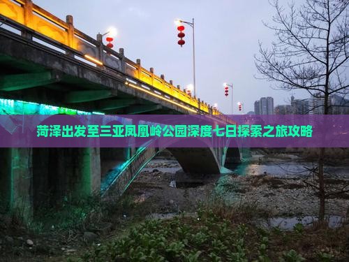 菏泽出发至三亚凤凰岭公园深度七日探索之旅攻略