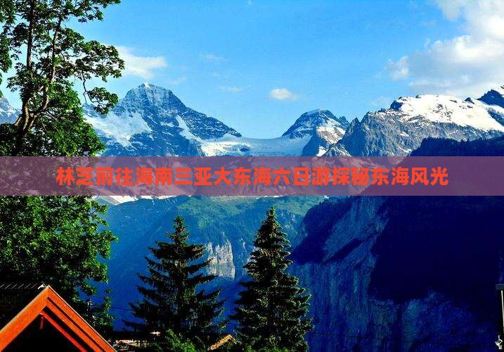 林芝前往海南三亚大东海六日游探秘东海风光