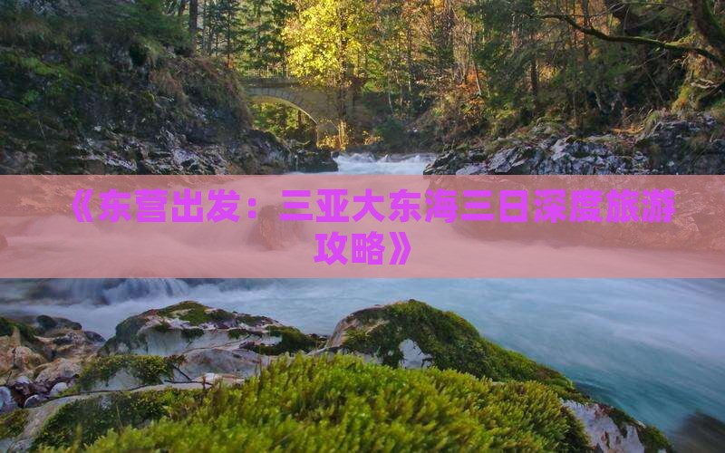 《东营出发：三亚大东海三日深度旅游攻略》