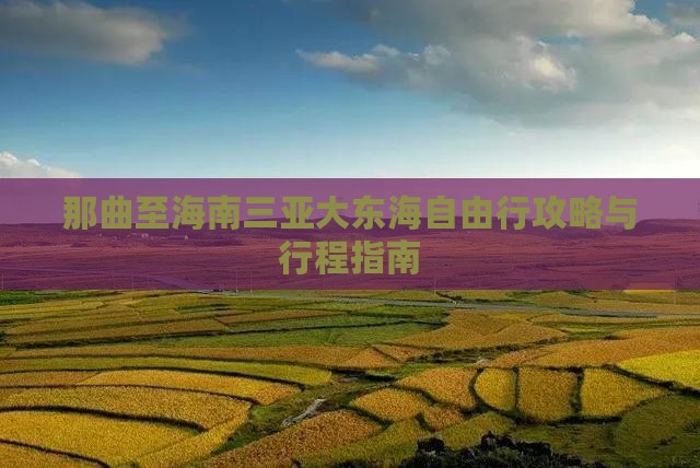 那曲至海南三亚大东海自由行攻略与行程指南
