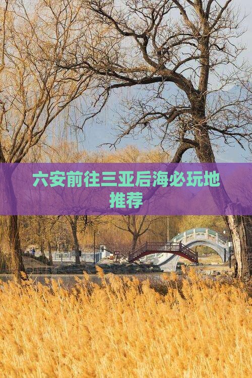 六安前往三亚后海必玩地推荐