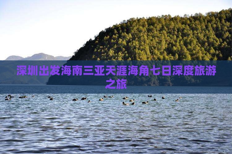 深圳出发海南三亚天涯海角七日深度旅游之旅