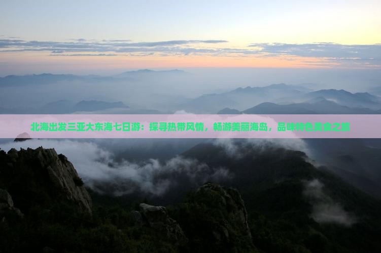 北海出发三亚大东海七日游：探寻热带风情，畅游美丽海岛，品味特色美食之旅