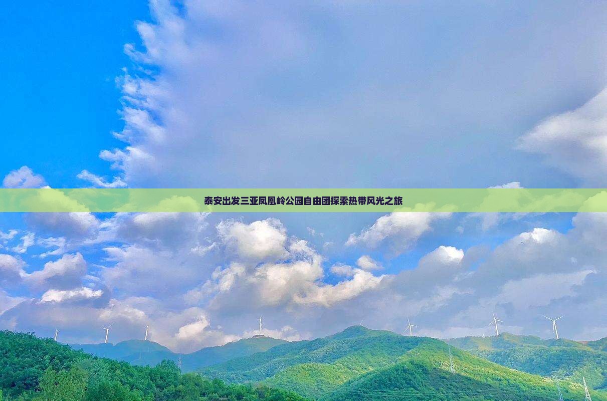 泰安出发三亚凤凰岭公园自由团探索热带风光之旅