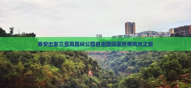 泰安出发三亚凤凰岭公园自由团探索热带风光之旅