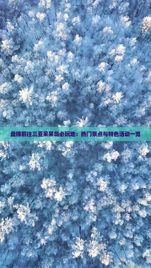 盘锦前往三亚呆呆岛必玩地：热门景点与特色活动一览