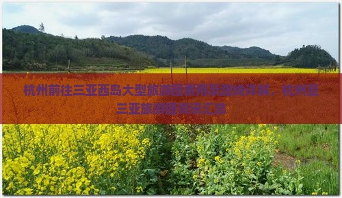杭州前往三亚西岛大型旅游团费用及路线详解，杭州至三亚旅游团资讯汇总