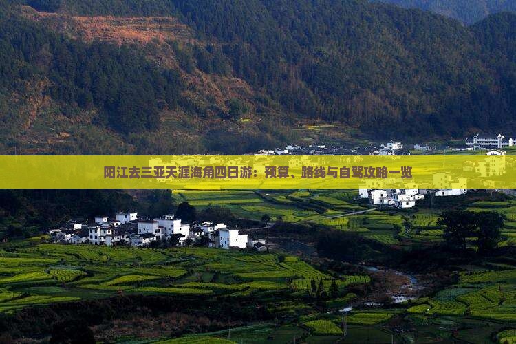 阳江去三亚天涯海角四日游：预算、路线与自驾攻略一览