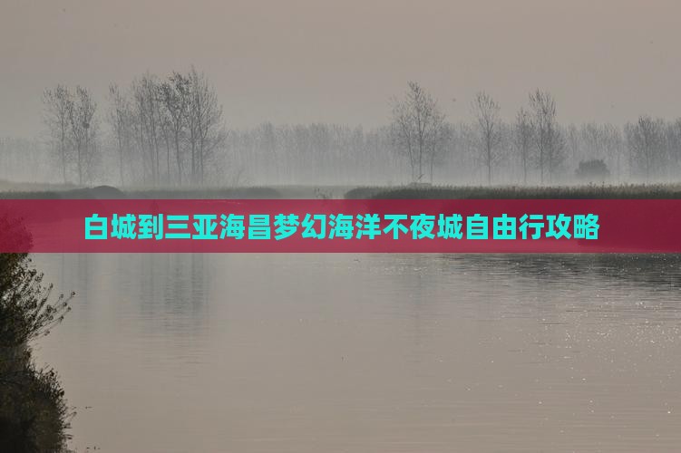 白城到三亚海昌梦幻海洋不夜城自由行攻略