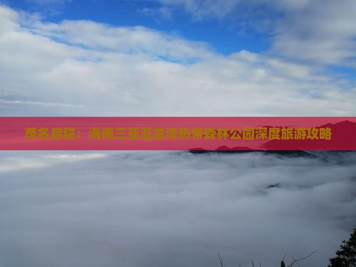 茂名启程：海南三亚亚龙湾热带森林公园深度旅游攻略