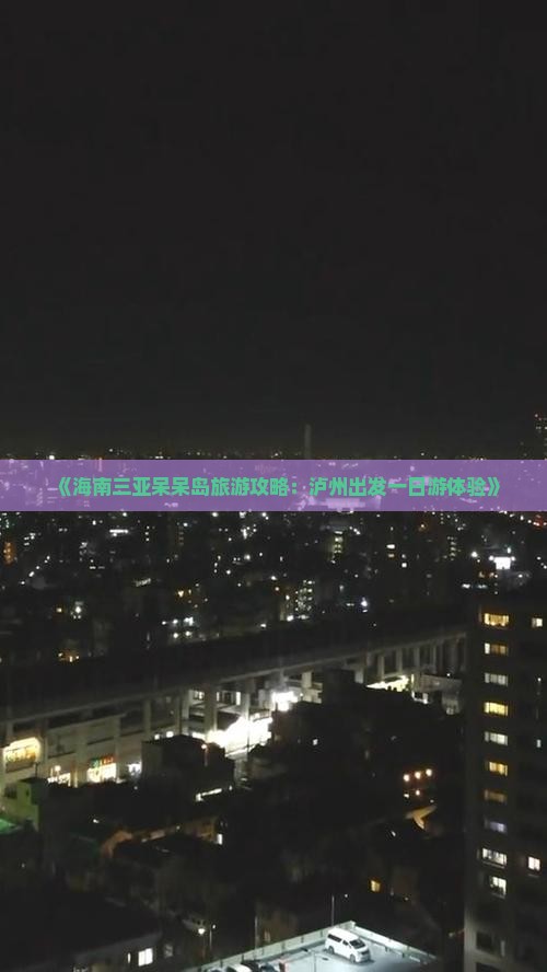 《海南三亚呆呆岛旅游攻略：泸州出发一日游体验》