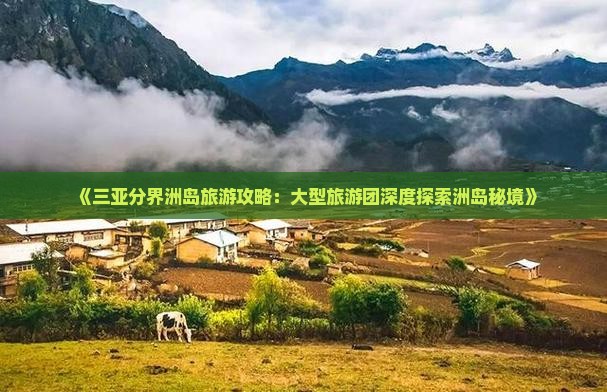 《三亚分界洲岛旅游攻略：大型旅游团深度探索洲岛秘境》