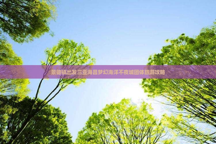 景德镇出发三亚海昌梦幻海洋不夜城团体旅游攻略