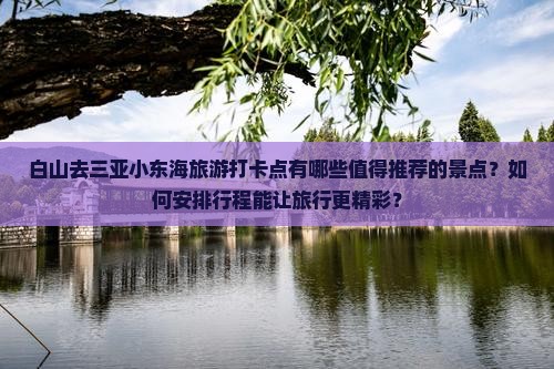 白山去三亚小东海旅游打卡点
