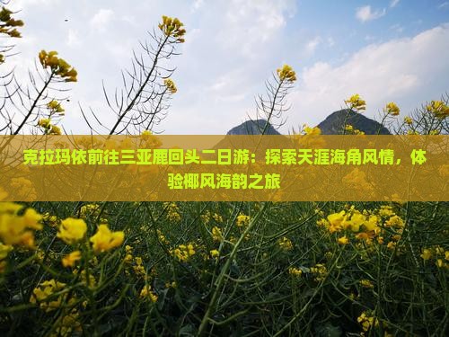 克拉玛依前往三亚鹿回头二日游：探索天涯海角风情，体验椰风海韵之旅