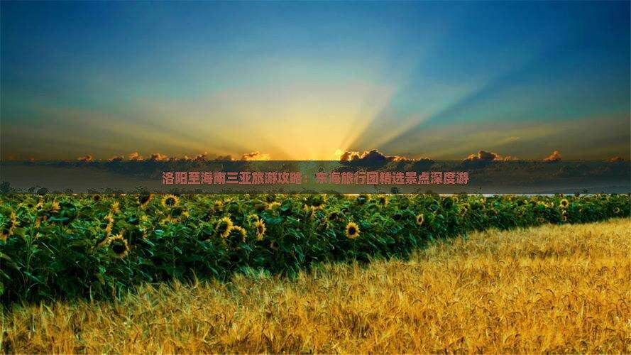洛阳至海南三亚旅游攻略：东海旅行团精选景点深度游