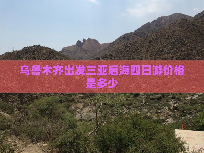 乌鲁木齐出发三亚后海四日游价格是多少