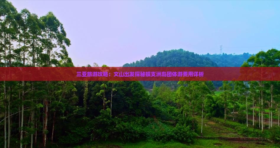 三亚旅游攻略：文山出发探秘蜈支洲岛团体游费用详析