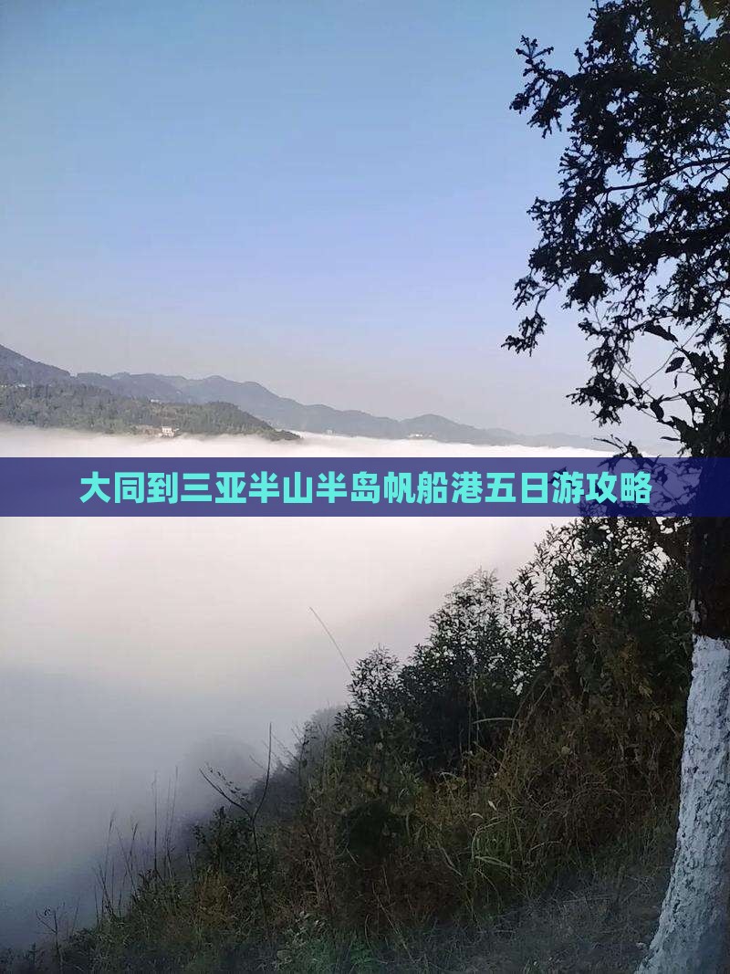 大同到三亚半山半岛帆船港五日游攻略