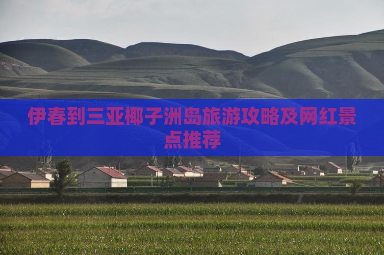 伊春到三亚椰子洲岛旅游攻略及网红景点推荐