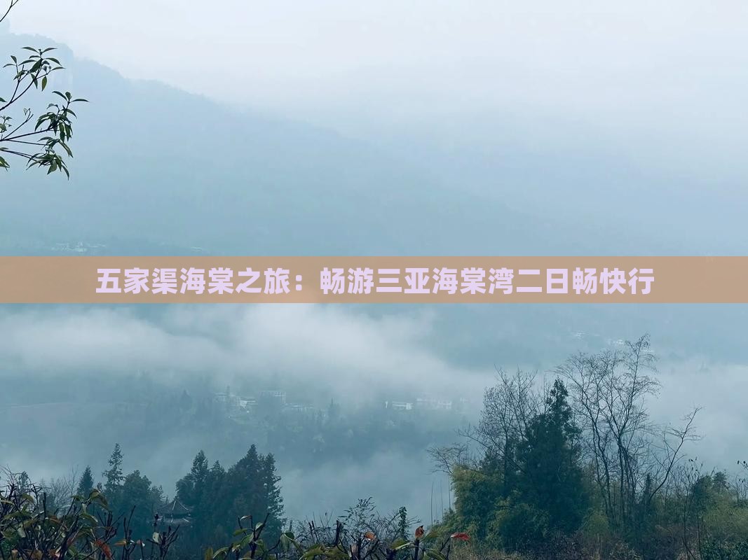 五家渠海棠之旅：畅游三亚海棠湾二日畅快行