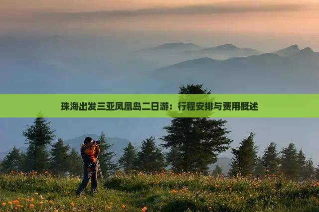 珠海出发三亚凤凰岛二日游：行程安排与费用概述