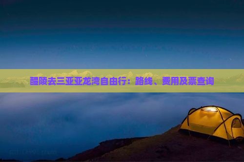 醴陵去三亚亚龙湾自由行：路线、费用及票查询