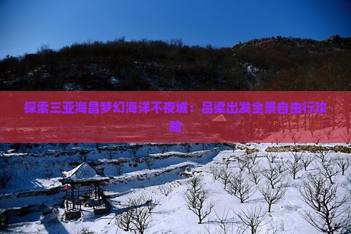 探索三亚海昌梦幻海洋不夜城：吕梁出发全景自由行攻略