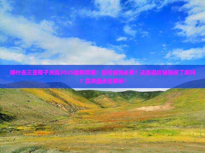 喀什去三亚椰子洲岛旅行社
