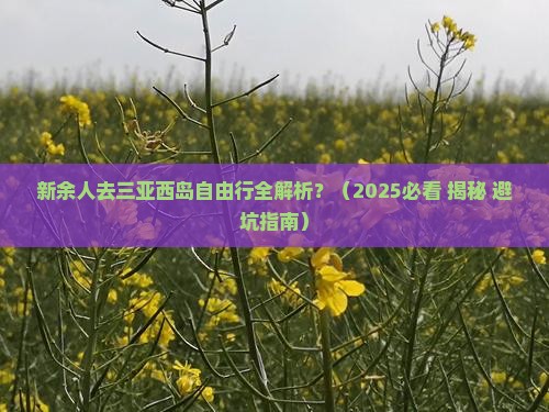新余前往三亚西岛自由行