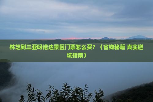 林芝前往三亚呀诺达景区门票