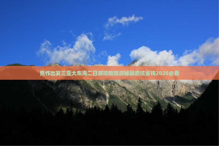 焦作出发三亚大东海二日游