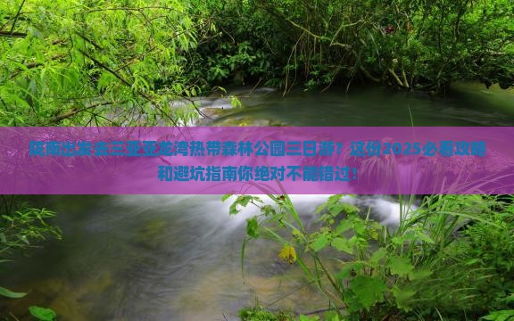 陇南去三亚亚龙湾热带森林公园三日游