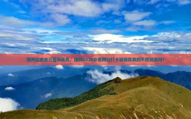随州出发三亚呆呆岛旅游网红地点