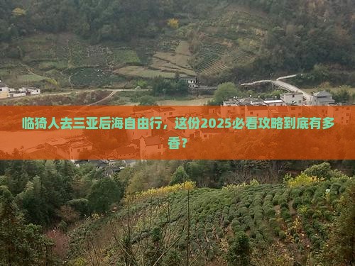 临猗去三亚后海自由行