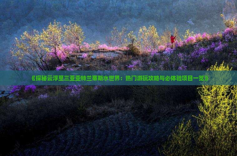 《探秘云浮至三亚亚特兰蒂斯水世界：热门游玩攻略与必体验项目一览》