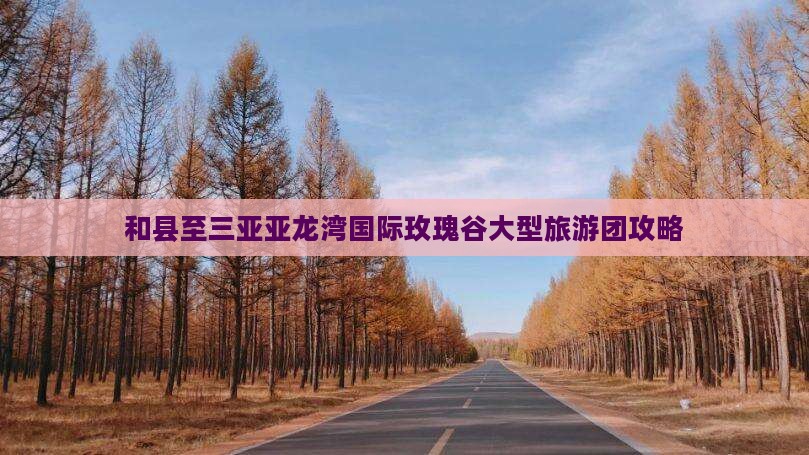 和县至三亚亚龙湾国际玫瑰谷大型旅游团攻略