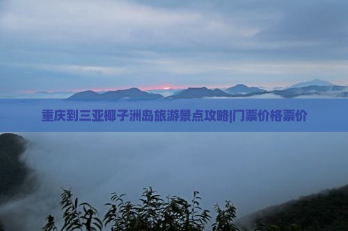 重庆到三亚椰子洲岛旅游景点攻略|门票价格票价