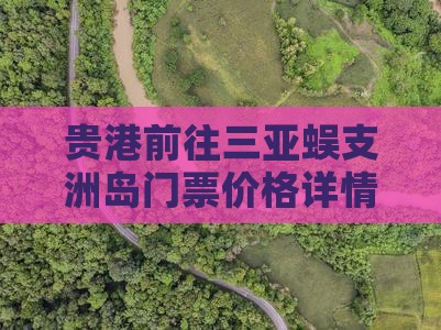 贵港前往三亚蜈支洲岛门票价格详情