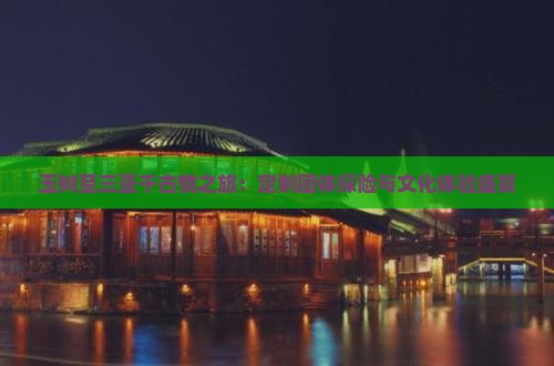 玉树至三亚千古情之旅：定制团体探险与文化体验盛宴