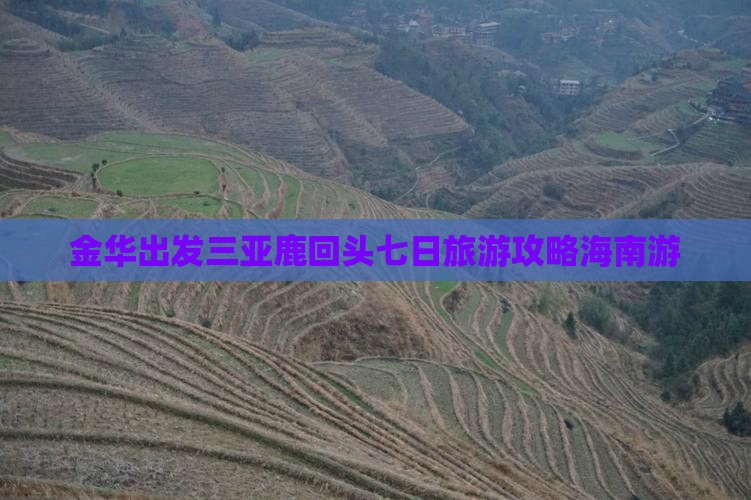 金华出发三亚鹿回头七日旅游攻略海南游
