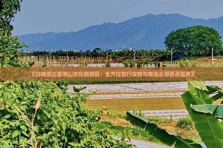 《白城至三亚南山文化旅游区：全方位旅行攻略与精选必游景点指南》