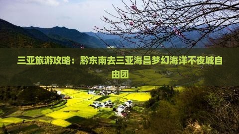 三亚旅游攻略：黔东南去三亚海昌梦幻海洋不夜城自由团