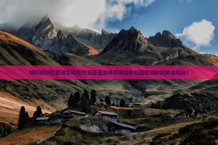 如何解决巴彦淖尔游客在三亚亚龙湾热带森林公园旅游时的美食痛点？