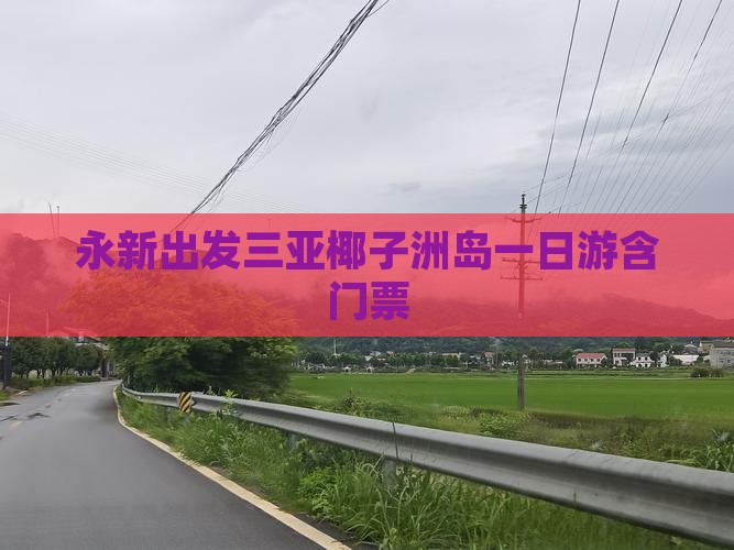 永新出发三亚椰子洲岛一日游含门票