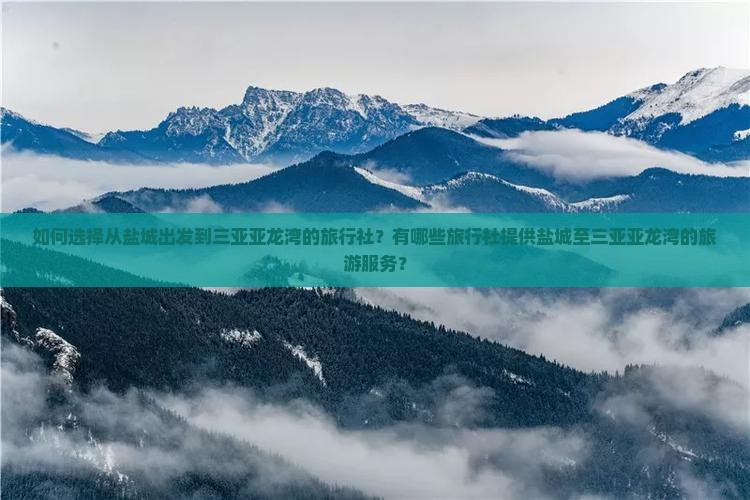 如何选择从盐城出发到三亚亚龙湾的旅行社？有哪些旅行社提供盐城至三亚亚龙湾的旅游服务？