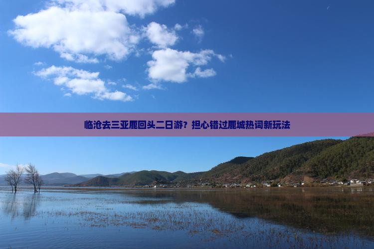 临沧去三亚鹿回头二日游？担心错过鹿城热词新玩法