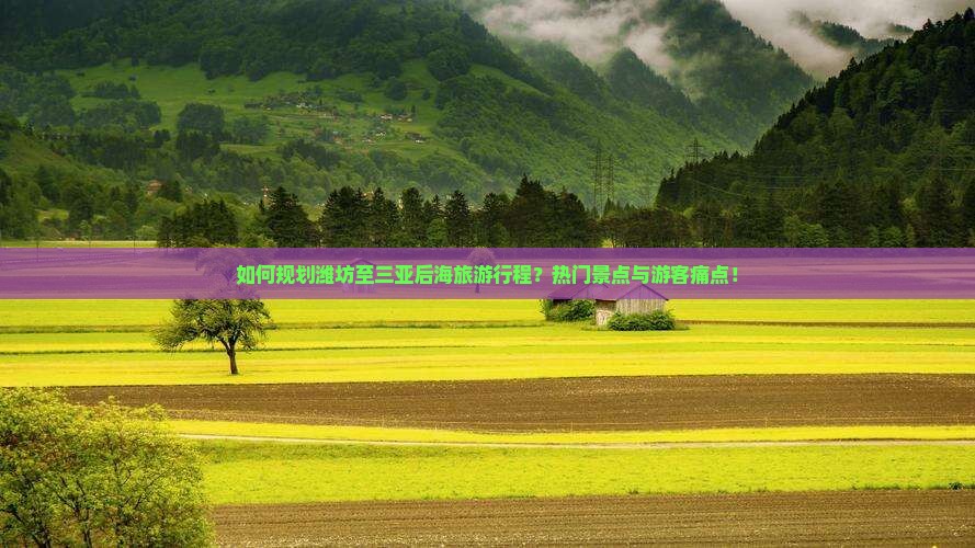 如何规划潍坊至三亚后海旅游行程？热门景点与游客痛点！